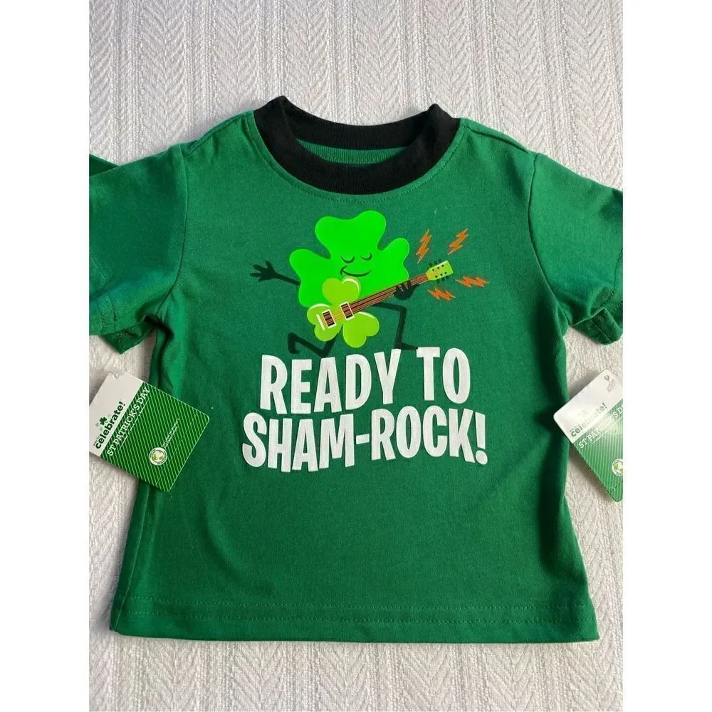 CELEBRATE 12M Boy’s 2 St. Patrick's Day SHORT SLEEVE TSHIRTS